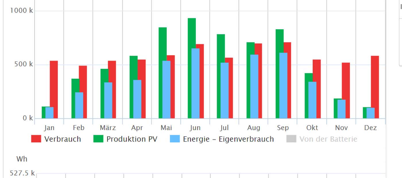 Photovoltaikanlage mit Südausrichtung